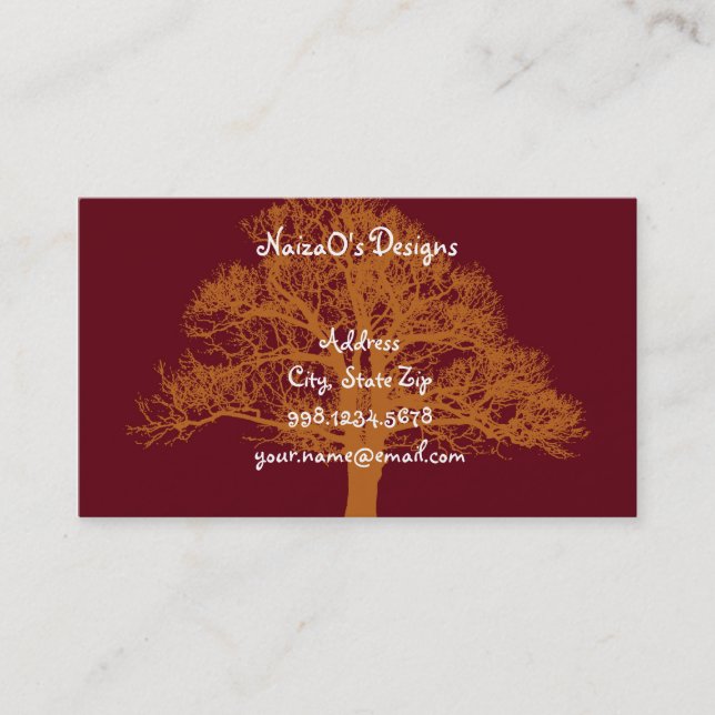 Red Oak Tree Business Card (Front)