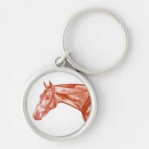 Red Ochre Hunter Horse Keychain