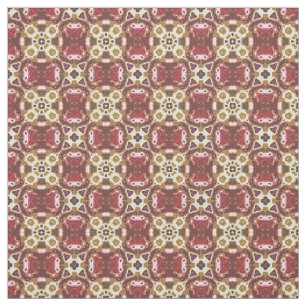 Red Ochre Yellow Brown Hip Orient Bali Art Fabric
