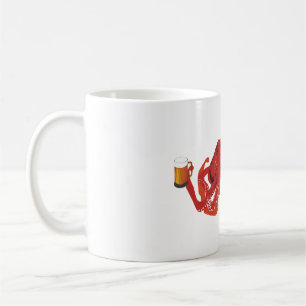 Red octopus Beer Lover Coffee Mug