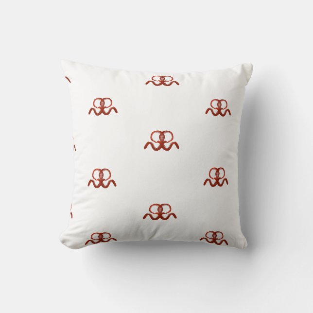 Red Octopus Cushion (Front)