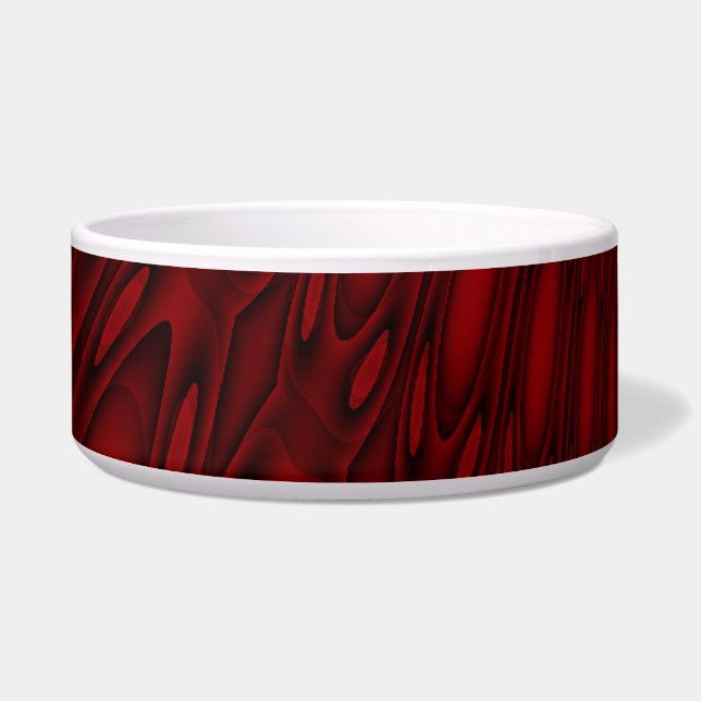 Red Octopus Tentacles Dog Bowl (Left)