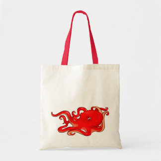 Red Octopus Tote Bag