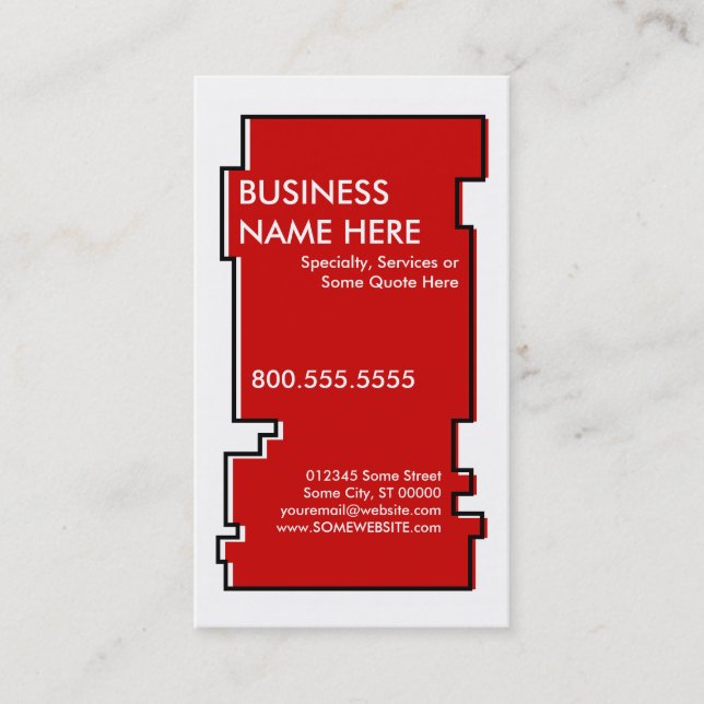 red oddRex Business Card (Front)