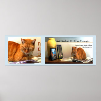 RED ... Office Manager of Desert Painter Studio Poster