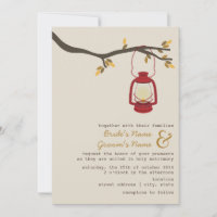 Red Oil Lantern Wilderness / Camping Fall Wedding