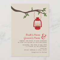 Red Oil Lantern Wilderness / Camping Wedding