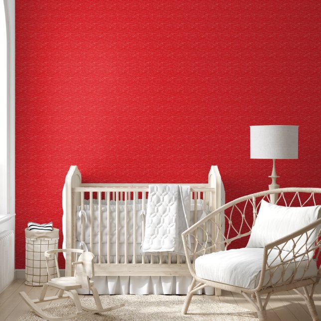 Red oil painted wallpaper (Kids)