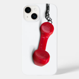 Red old school phone handset Case-Mate iPhone 14 case