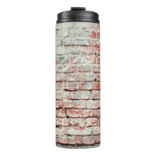 Red old worn brick wall texture background. Vintag Thermal Tumbler