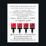 Red Ombre Brushes, Painter & Decorator Advertising Flyer<br><div class="desc">Red Ombre Brushes,  Painter & Decorator Advertising Flyer by The Business Card Store.</div>