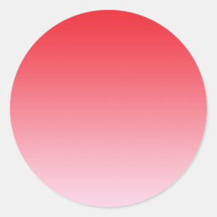 Red Ombre Classic Round Sticker