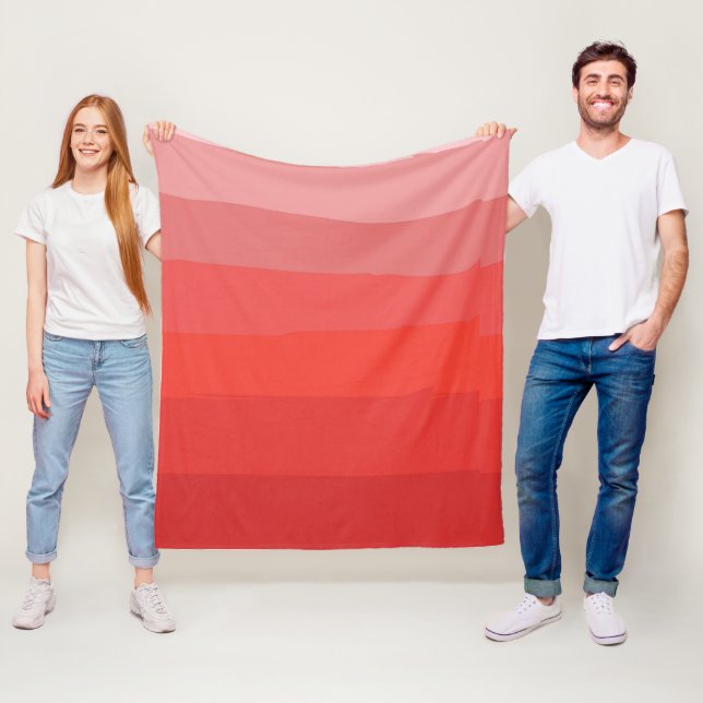 Red Ombre  Fleece Blanket (In Situ)