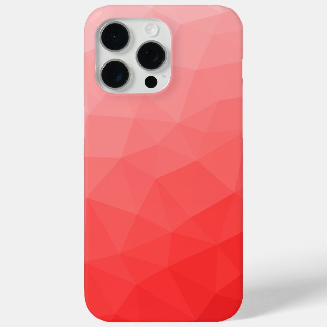 Red ombre gradient geometric mesh pattern Case-Mate iPhone case (Back)