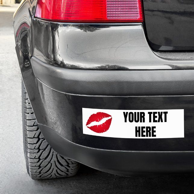 Red Ombre Lipstick Diva Lips Bumper Sticker (Red Ombre Lipstick Diva Lips Bumper Sticker)