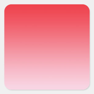 Red Ombre Square Sticker