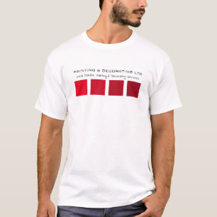 Red Ombre Squares, Painter & Decorator Advert T-Shirt