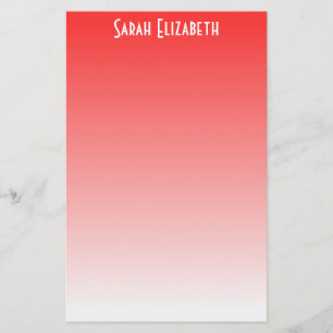 Red Ombre Stationery