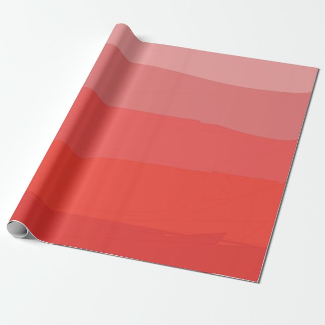 Red Ombre Wrapping Paper (Unrolled)