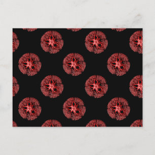 Red on Black Tentacle detail Postcard