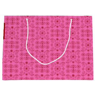 Red on Pink Large Gift Bag