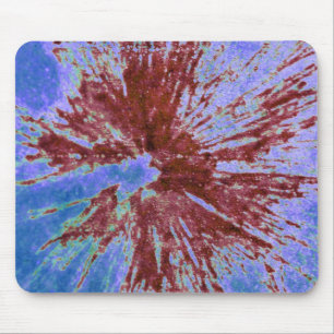 Red on Purple and Blue Paintball Mouse Mat