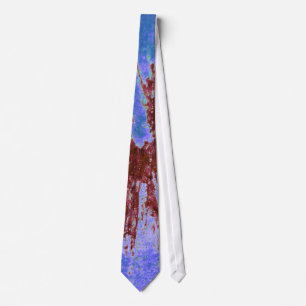 Red on Purple and Blue Paintball Tie
