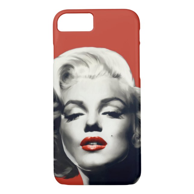 Red on Red Lips Marilyn Case-Mate iPhone Case (Back)