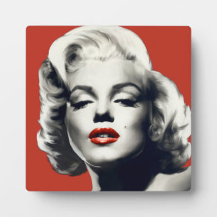 Red on Red Lips Marilyn Plaque