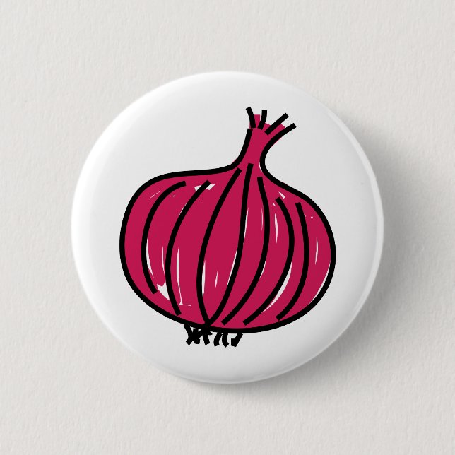 Red Onion 6 Cm Round Badge (Front)