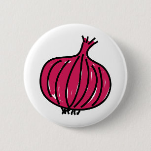 Red Onion 6 Cm Round Badge