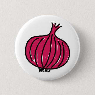 Red Onion 6 Cm Round Badge