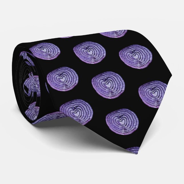 Red Onion Pattern Tie (Rolled)
