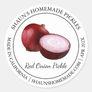 Red Onion Pickle Modern label