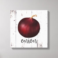 RED ONION White Wood Rustic Farmhouse Kitchen Art