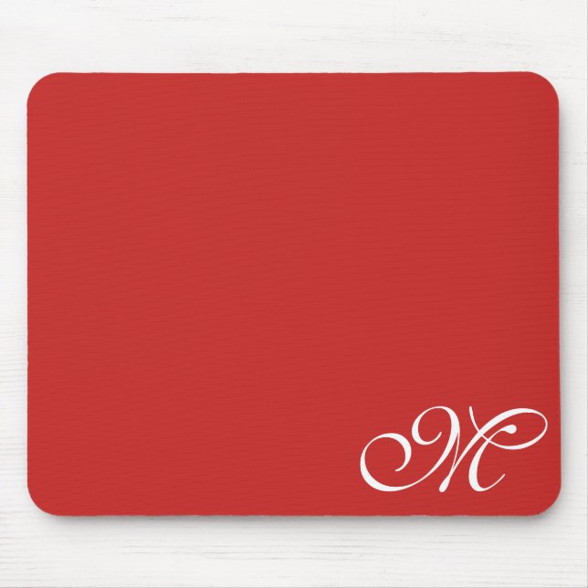 Red or Choose Your Colour Mouse Mat (Front)