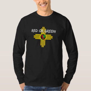 Red or Green Chile Christmas Hatch New Mexico Zia T-Shirt
