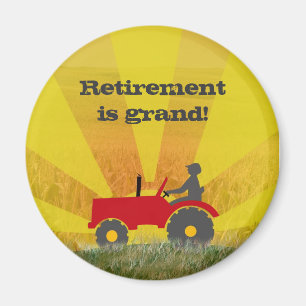 Red or Green Tractor Retirement Magnet