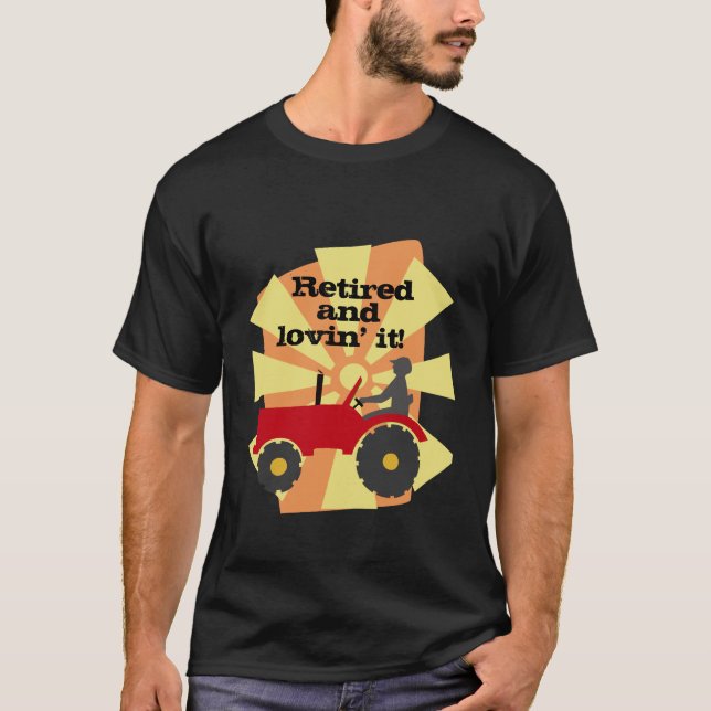Red or Green Tractor Retirement T-Shirt (Front)