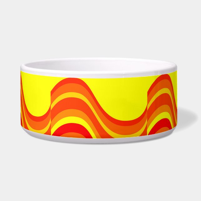 Red Orang and Yellow Pet Bowl (Front)