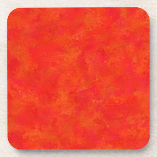 Red Orange Abstract Pattern Coaster