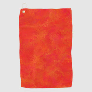 Red Orange Abstract Pattern Golf Towel