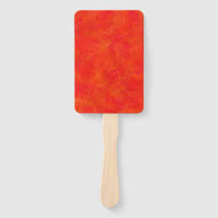 Red Orange Abstract Pattern Hand Fan