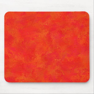 Red Orange Abstract Pattern Mouse Mat