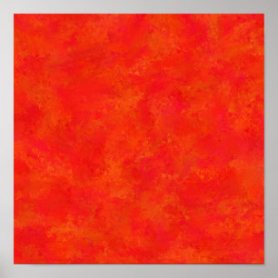 Red Orange Abstract Pattern Poster