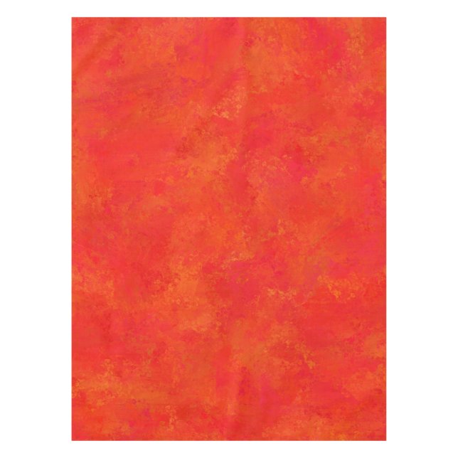 Red Orange Abstract Pattern Tablecloth (Front)