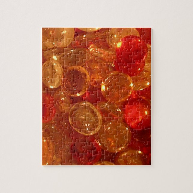 Red, Orange and Golden Bling Jigsaw Puzzle (Vertical)