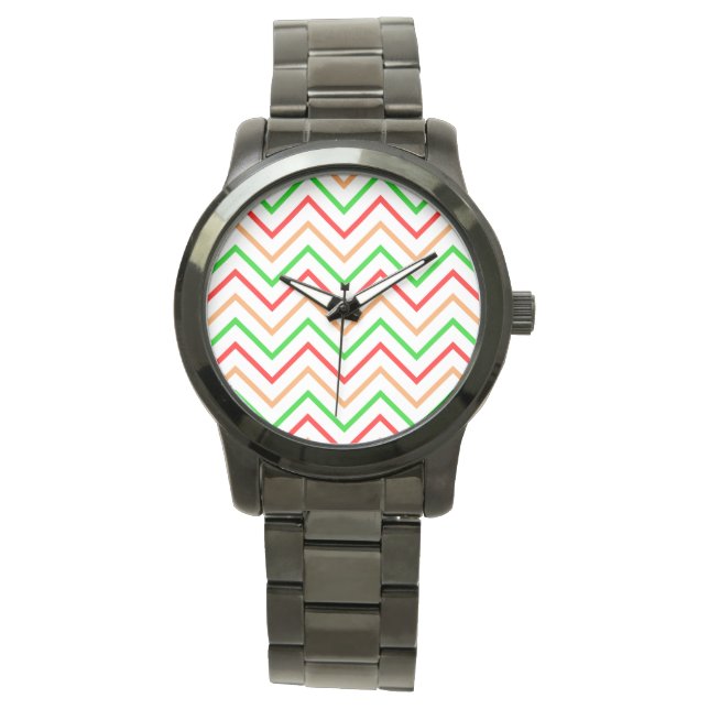 Red, Orange and Green Chevron Watch (Front)