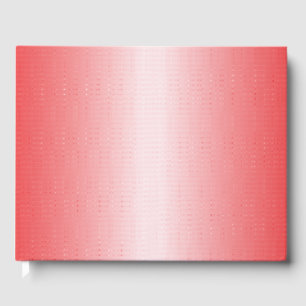 Red, orange, and pink brushstrokes blend together  guest book