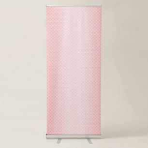 Red, orange, and pink brushstrokes blend together retractable banner